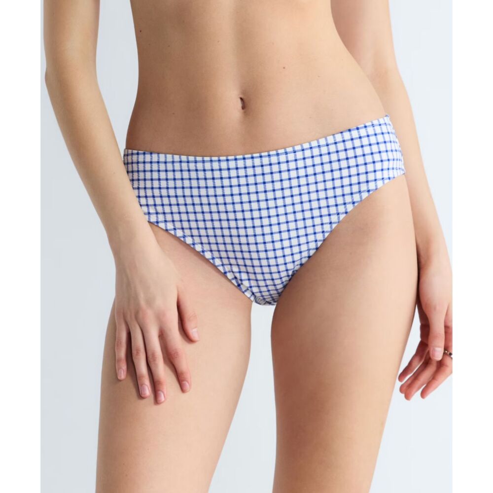 Free Assembly Women's Mid Rise Nautical Blue Bikini Bottoms